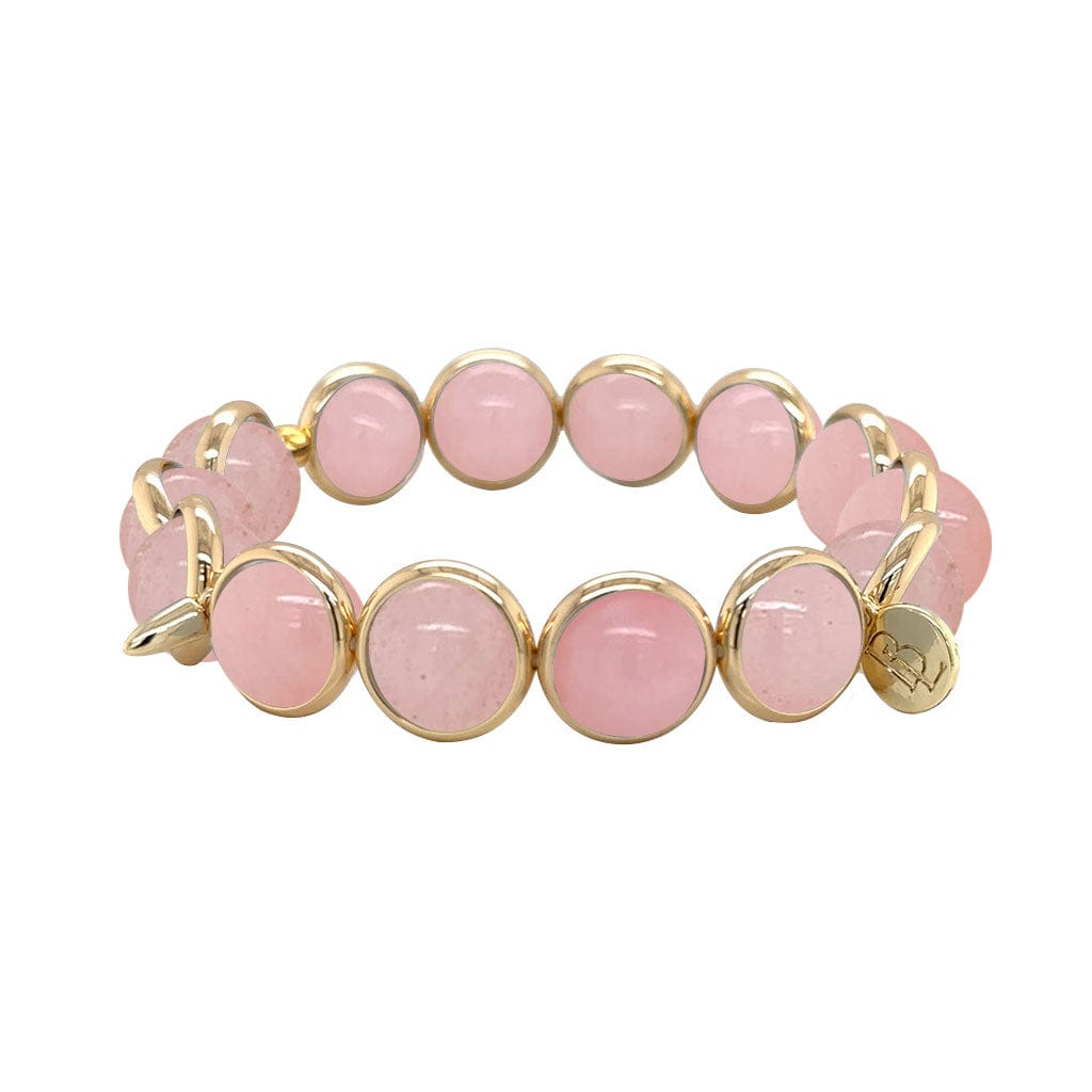BRETT LAUREN Bracelets Rose Quartz Gemstone Bead Bracelet 10 mm