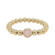 BRETT LAUREN Bracelets Rose Quartz Single Gemstone Bead Bracelet