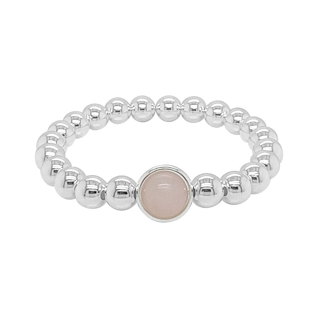 BRETT LAUREN Bracelets Rose Quartz Single Gemstone Bead Bracelet