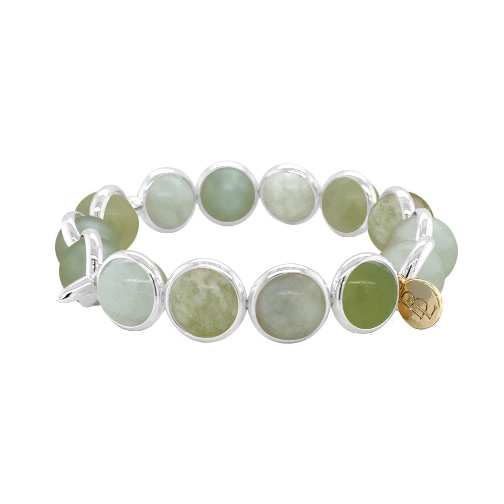 BRETT LAUREN BRACELETS Serpentine Jade Gemstone Bead Bracelet 10 mm