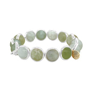BRETT LAUREN BRACELETS Serpentine Jade Gemstone Bead Bracelet 10 mm