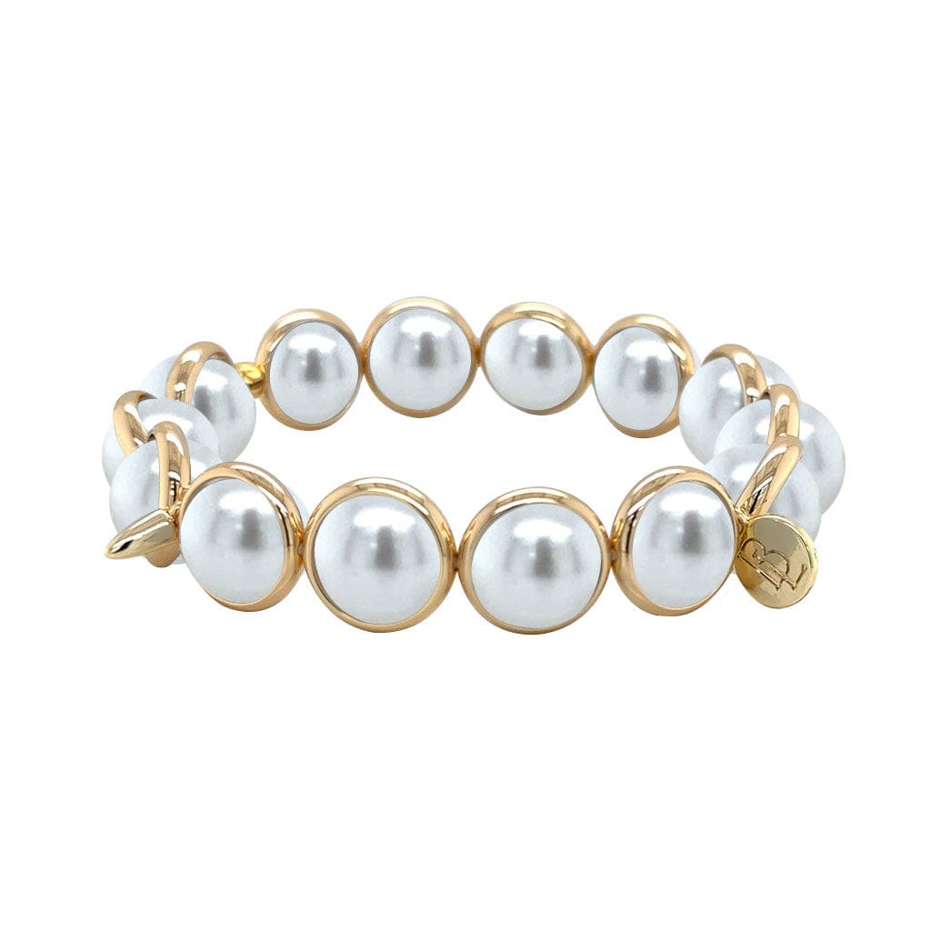 BRETT LAUREN Bracelets Shell Pearl Gemstone Bead Bracelet 10 mm