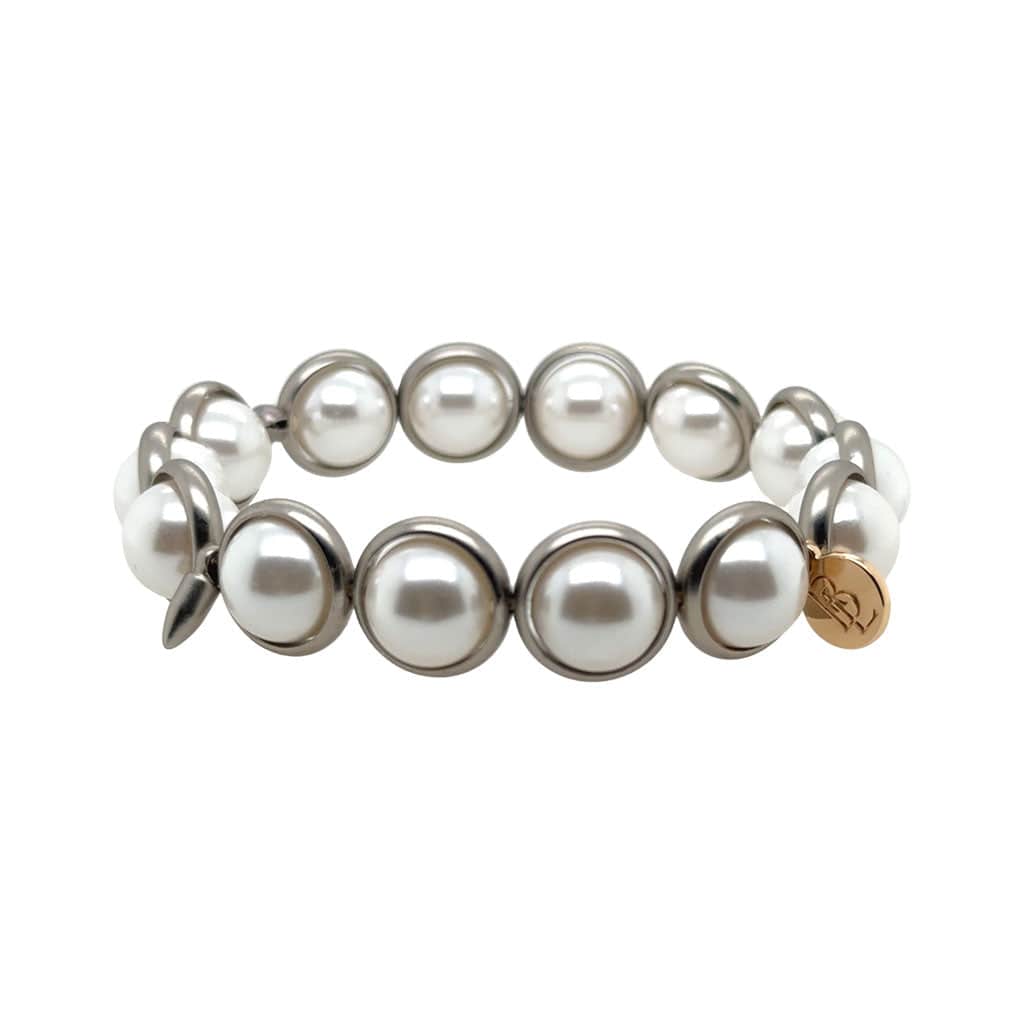 BRETT LAUREN BRACELETS Shell Pearl Gemstone Bead Bracelet 10 mm