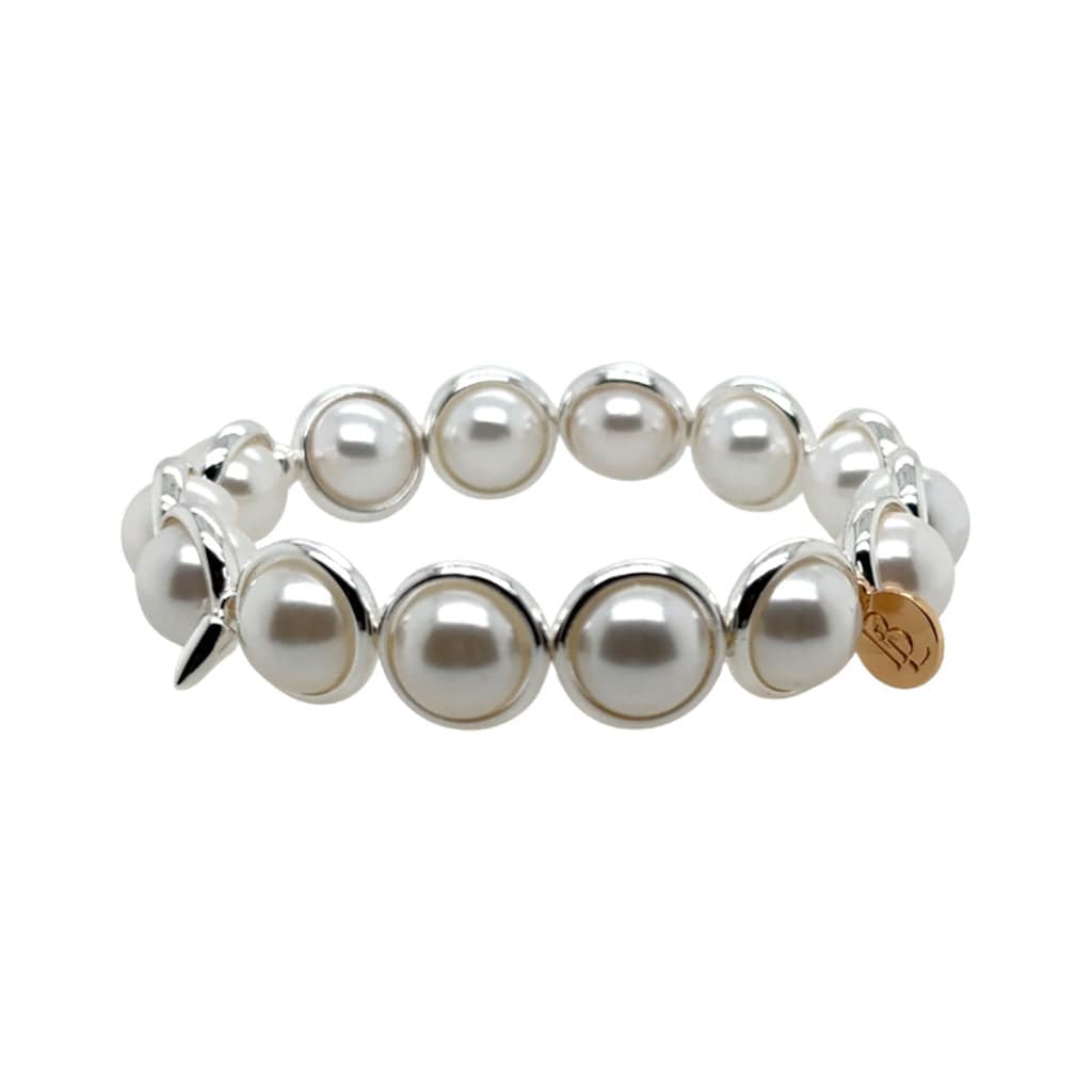BRETT LAUREN BRACELETS Shell Pearl Gemstone Bead Bracelet 10 mm