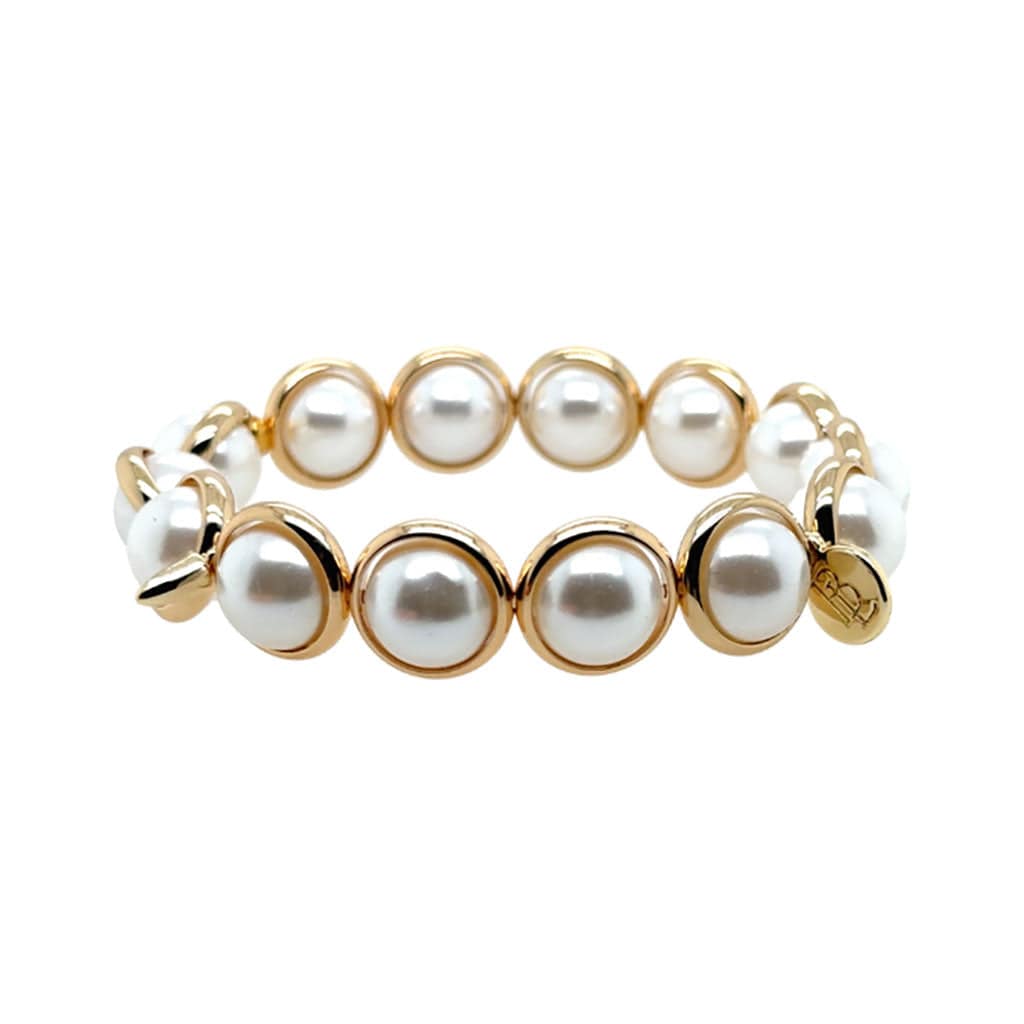BRETT LAUREN Bracelets Shell Pearl Gemstone Bead Bracelet 10 mm