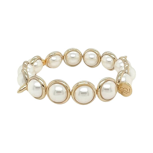 BRETT LAUREN Bracelets Shell Pearl Gemstone Bead Bracelet