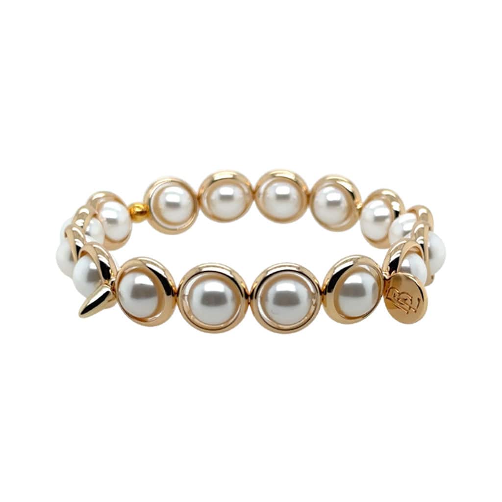 BRETT LAUREN BRACELETS Shell Pearl Gemstone Bead Bracelet 8 mm