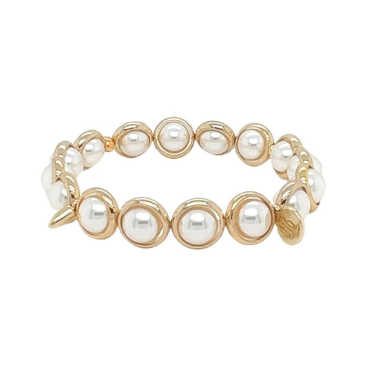 BRETT LAUREN Bracelets Shell Pearl Gemstone Bead Bracelet b