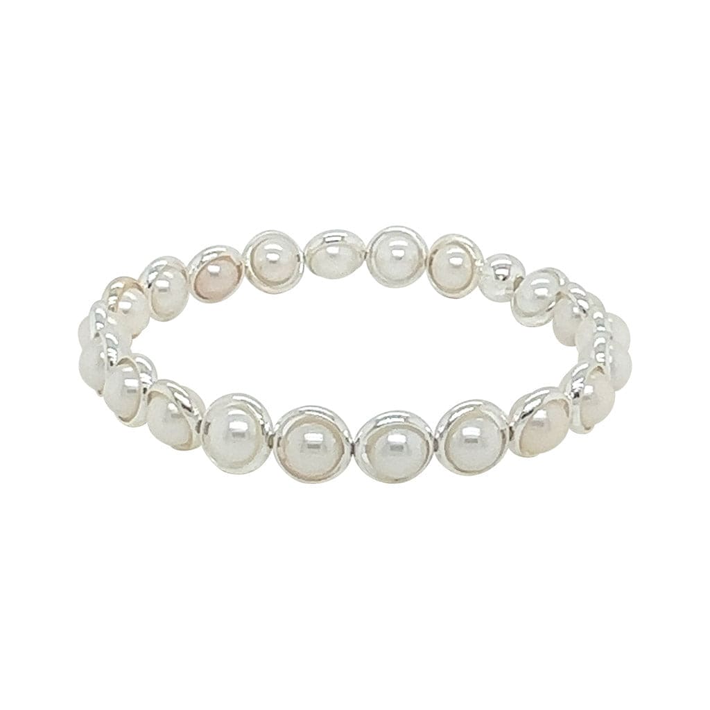BRETT LAUREN BRACELETS Shell Pearl Mini Gemstone Bead Bracelet (website only)
