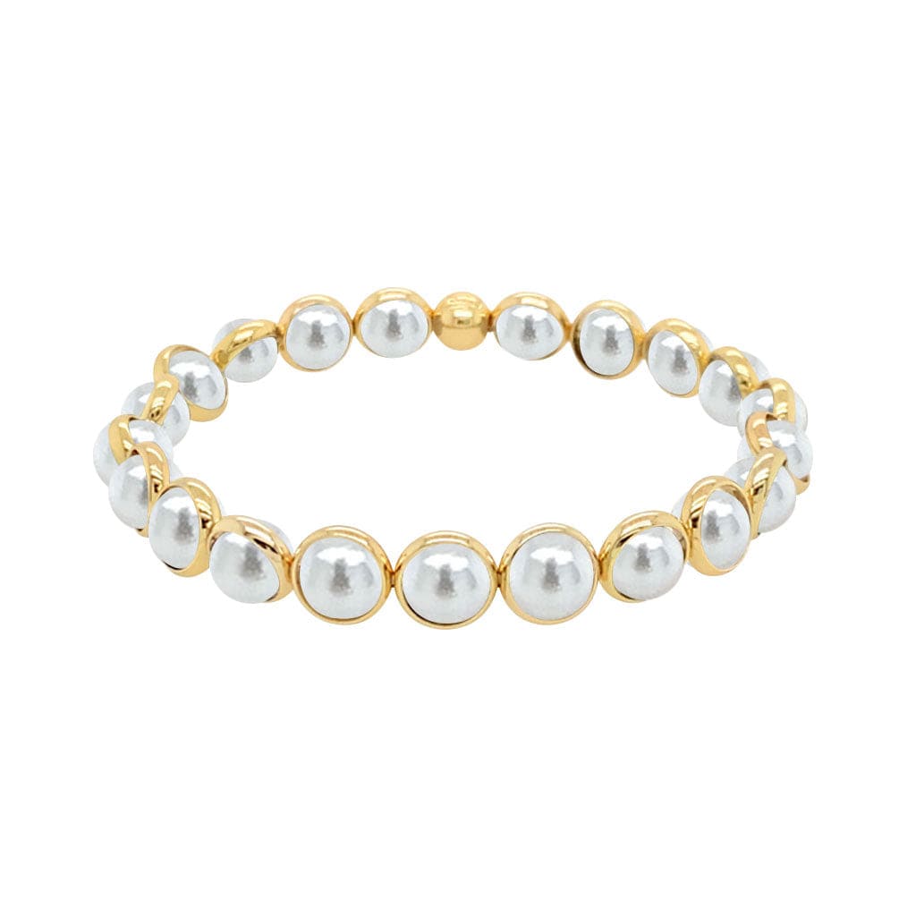 BRETT LAUREN Bracelets Shell Pearl Mini Gemstone Bead Bracelet (website only) 6 mm