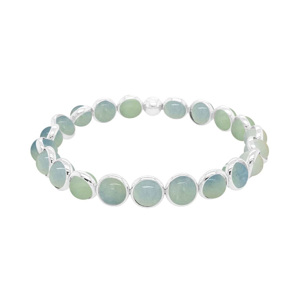 M Blue-green Agate Mini Gemstone Bead Bracelet 6 mm (website only)