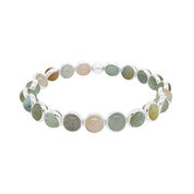BRETT LAUREN Bracelets Silver / S/M Floral Agate Mini Gemstone Bead Bracelet 6 mm (website only)