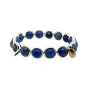 BRETT LAUREN Bracelets Silver / S/M Lapis Gemstone Bead Bracelet 8 mm