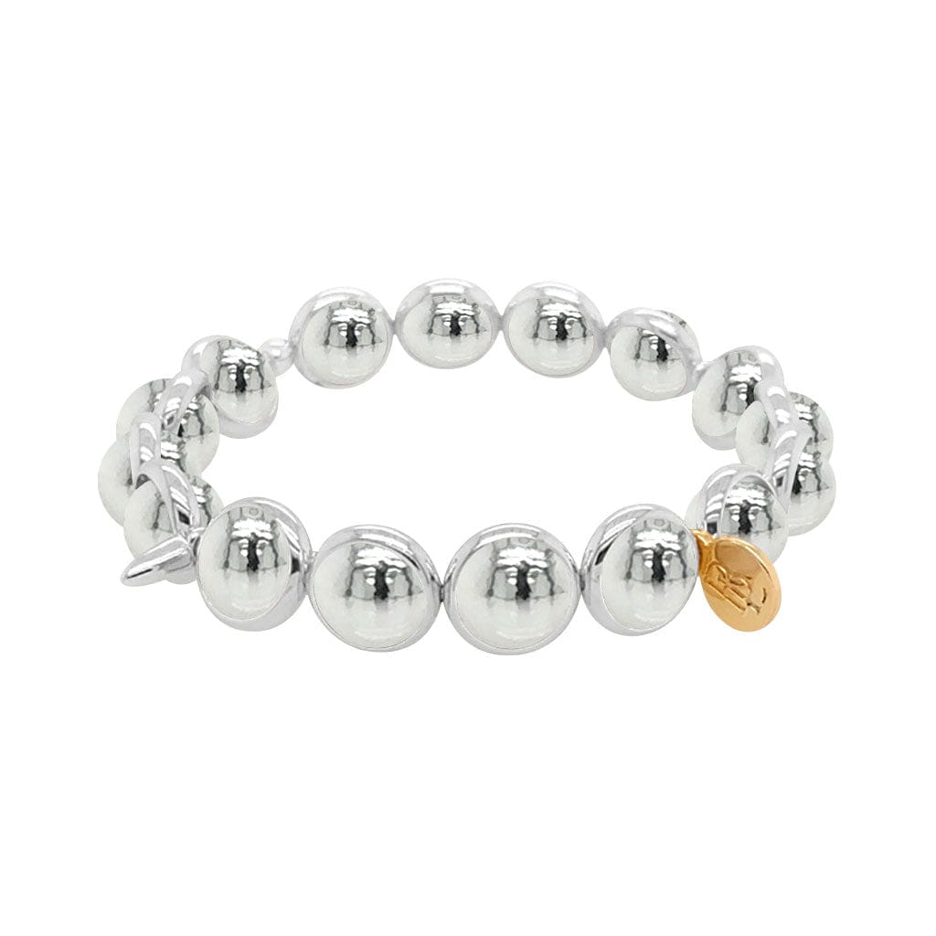 M Lyn Gold or Silver Bead Bracelet 8 mm