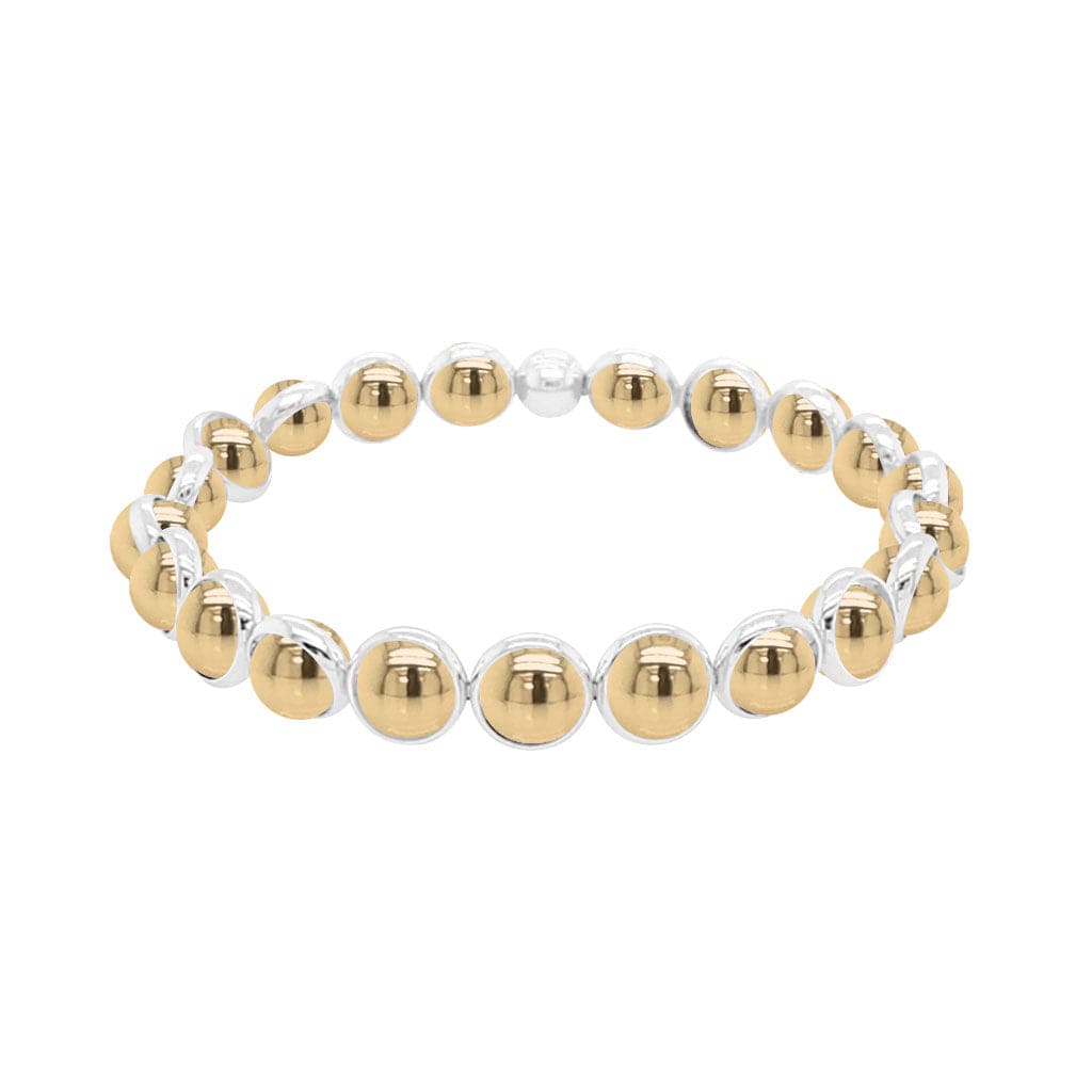M Natalie Gold and Silver Mini Bead Bracelet (website only) 6 mm