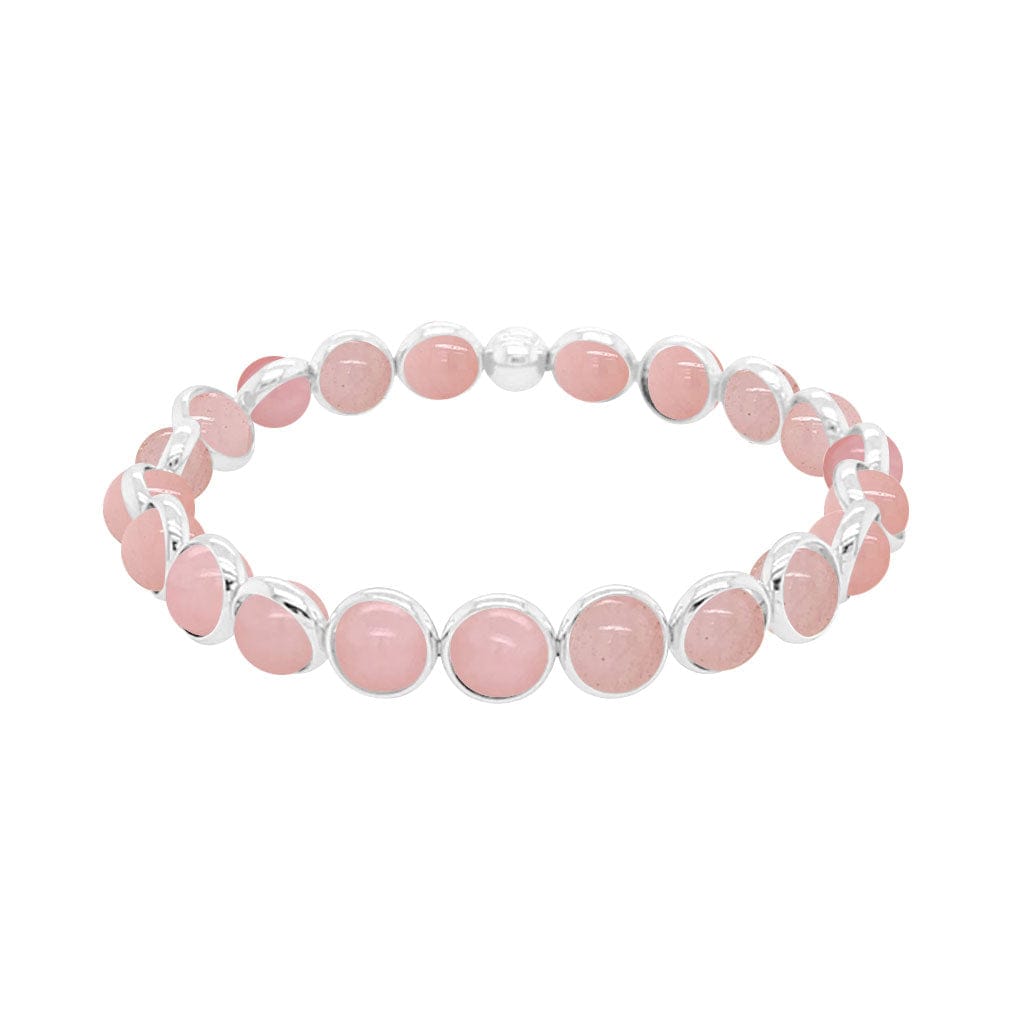 M Rose Quartz Mini Gemstone Bead Bracelet 6 mm (website only)