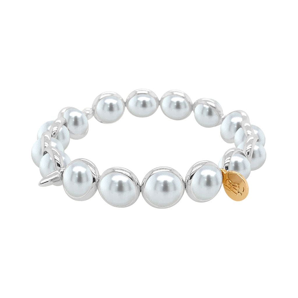 M Shell Pearl Gemstone Bead Bracelet 8 mm