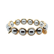 BRETT LAUREN Bracelets Silver Shell Pearl Gemstone Bead Bracelet 10 mm