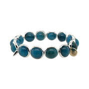 BRETT LAUREN Bracelets Teal Jade Gemstone Bead Bracelet 10 mm