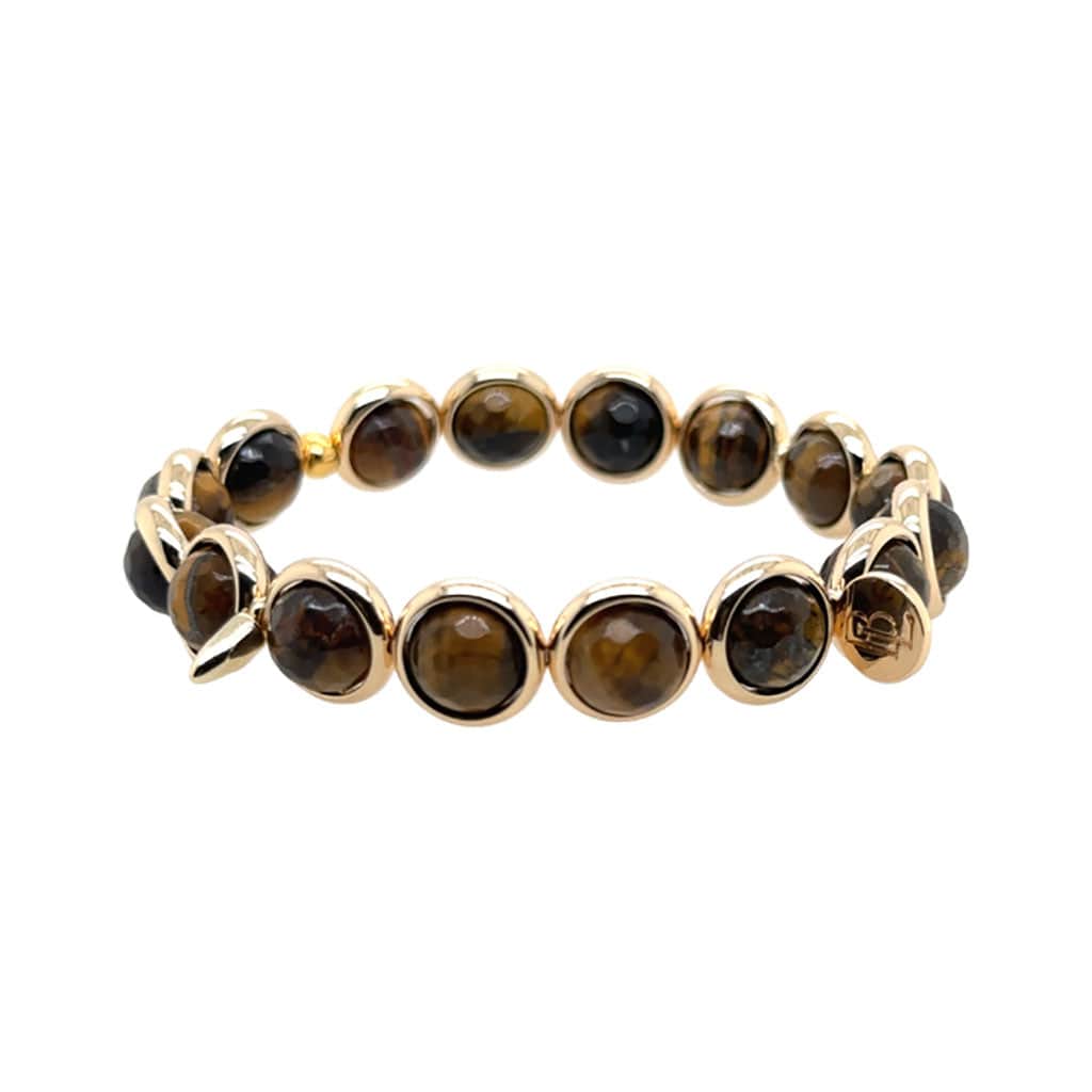BRETT LAUREN Bracelets Tiger Eye Gemstone Bead Bracelet 8 mm