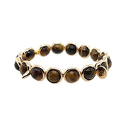 BRETT LAUREN Bracelets Tiger Eye Gemstone Bead Bracelet 8 mm