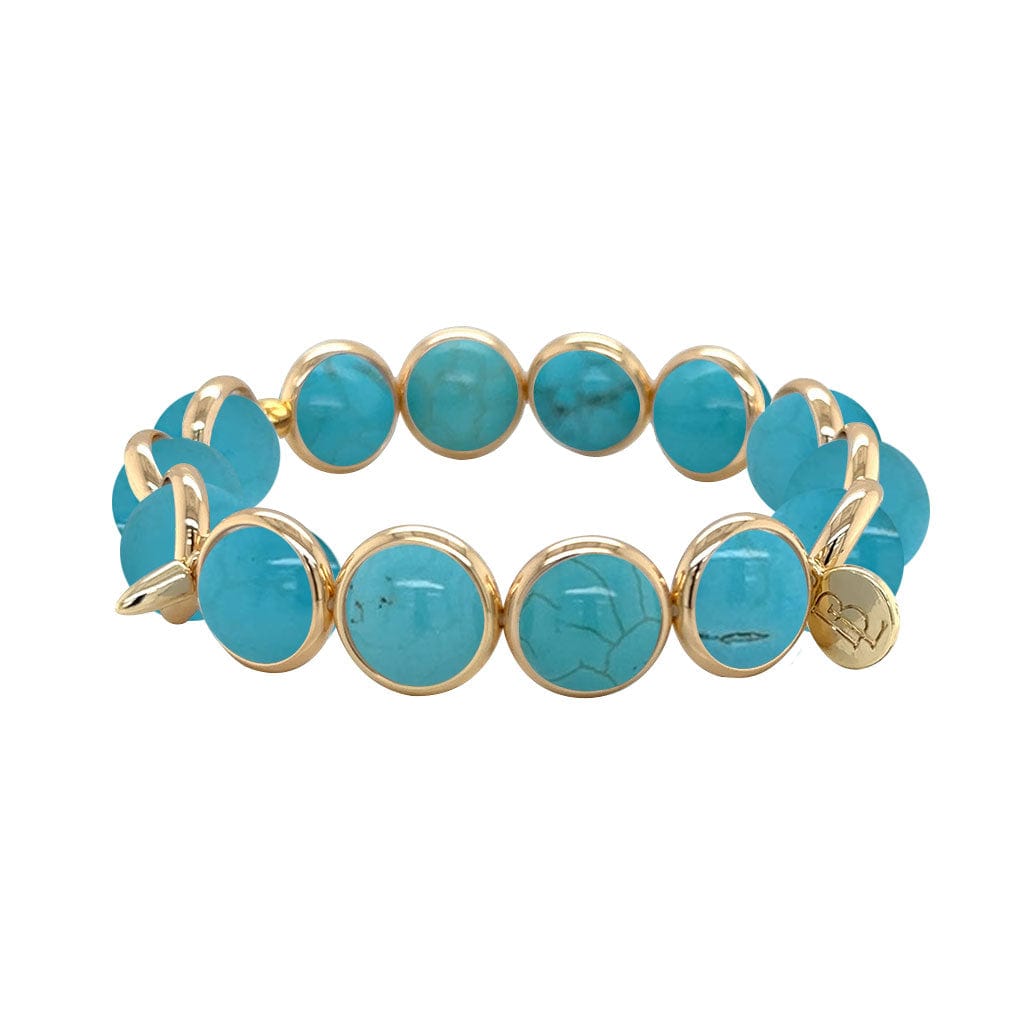 BRETT LAUREN BRACELETS Turquoise Gemstone Bead Bracelet 10 mm
