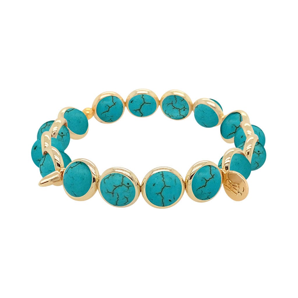 BRETT LAUREN BRACELETS Turquoise Gemstone Bead Bracelet 8 mm