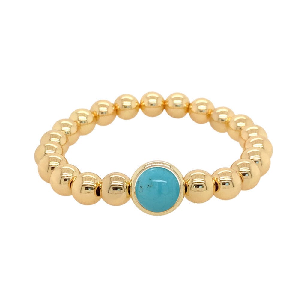 BRETT LAUREN BRACELETS Turquoise Single Gemstone Bead Bracelet