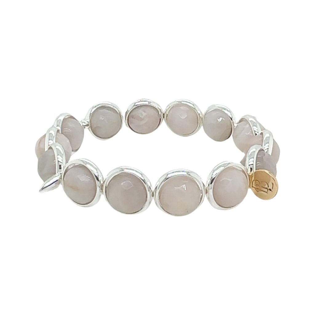 BRETT LAUREN Bracelets White Lace Agate Gemstone Bead Bracelet
