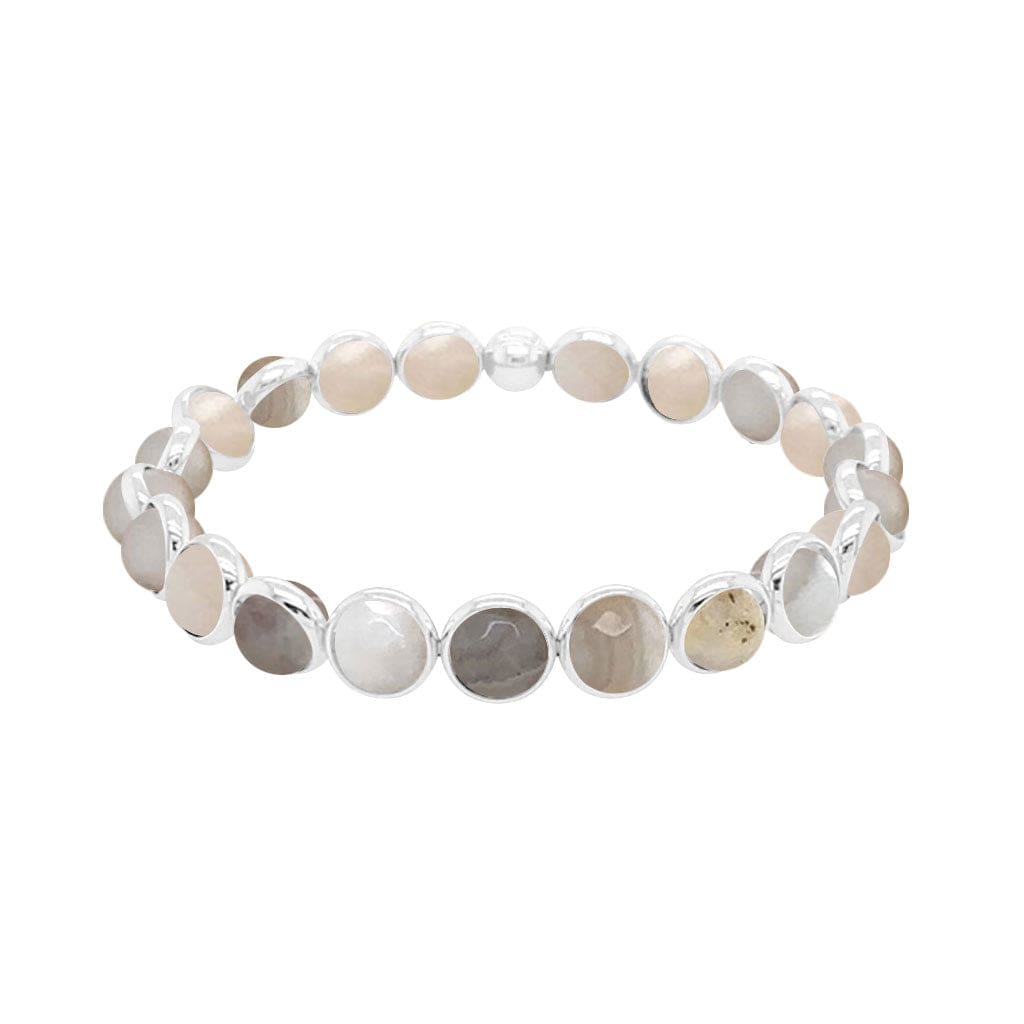 BRETT LAUREN Bracelets White Lace Agate Mini Gemstone Bead Bracelet 6 mm (website only)