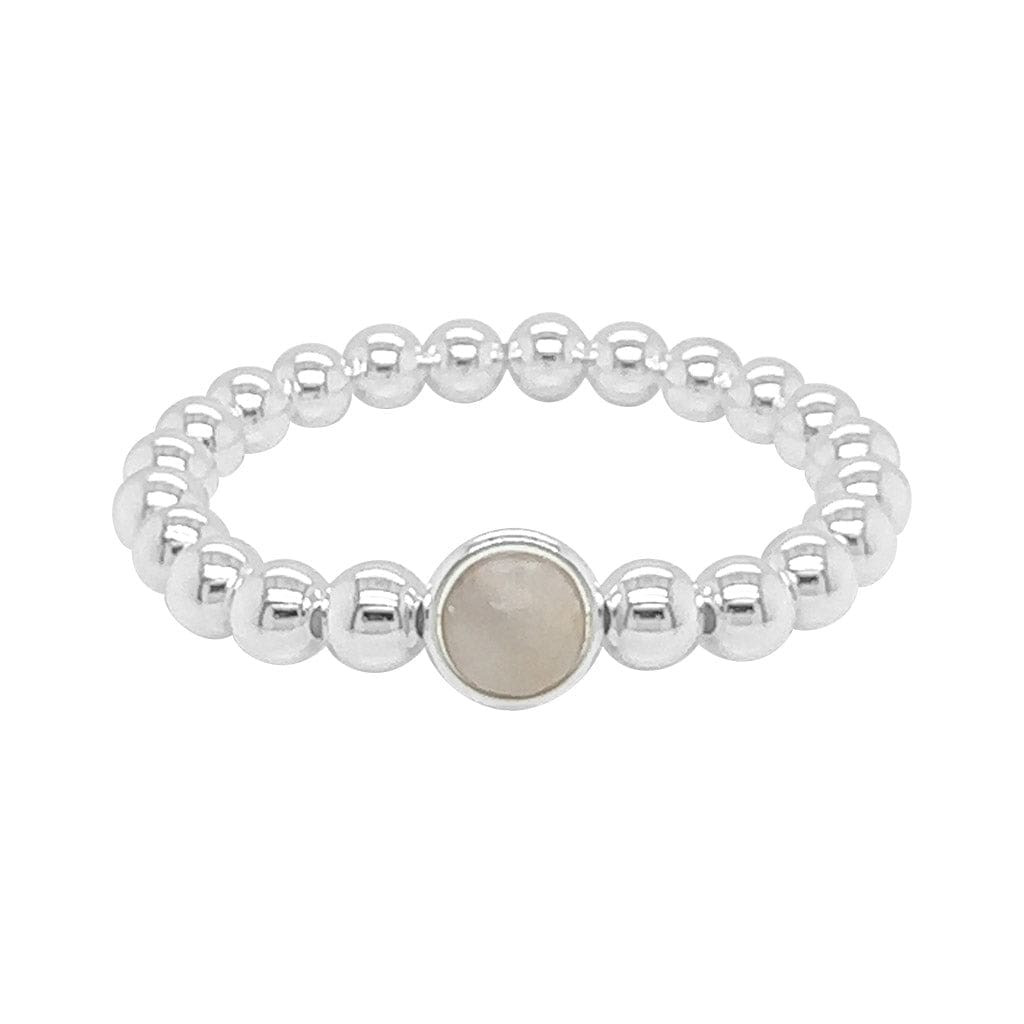 BRETT LAUREN Bracelets White Lace Agate Single Gemstone Bead Bracelet