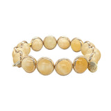 Yellow Jade Gemstone Bead Bracelet 10 mm