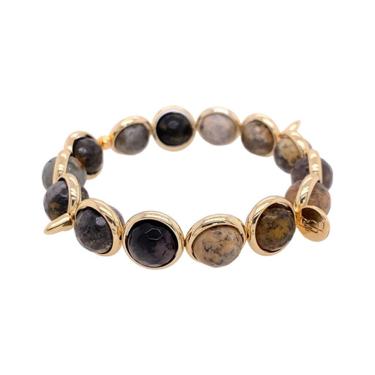 BRETT LAUREN Bracelets Australian Moss Opal Gemstone Bead Bracelet