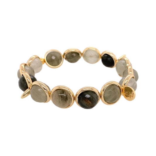 BRETT LAUREN Bracelets Green Rutilated Quartz Gemstone Bead Bracelet