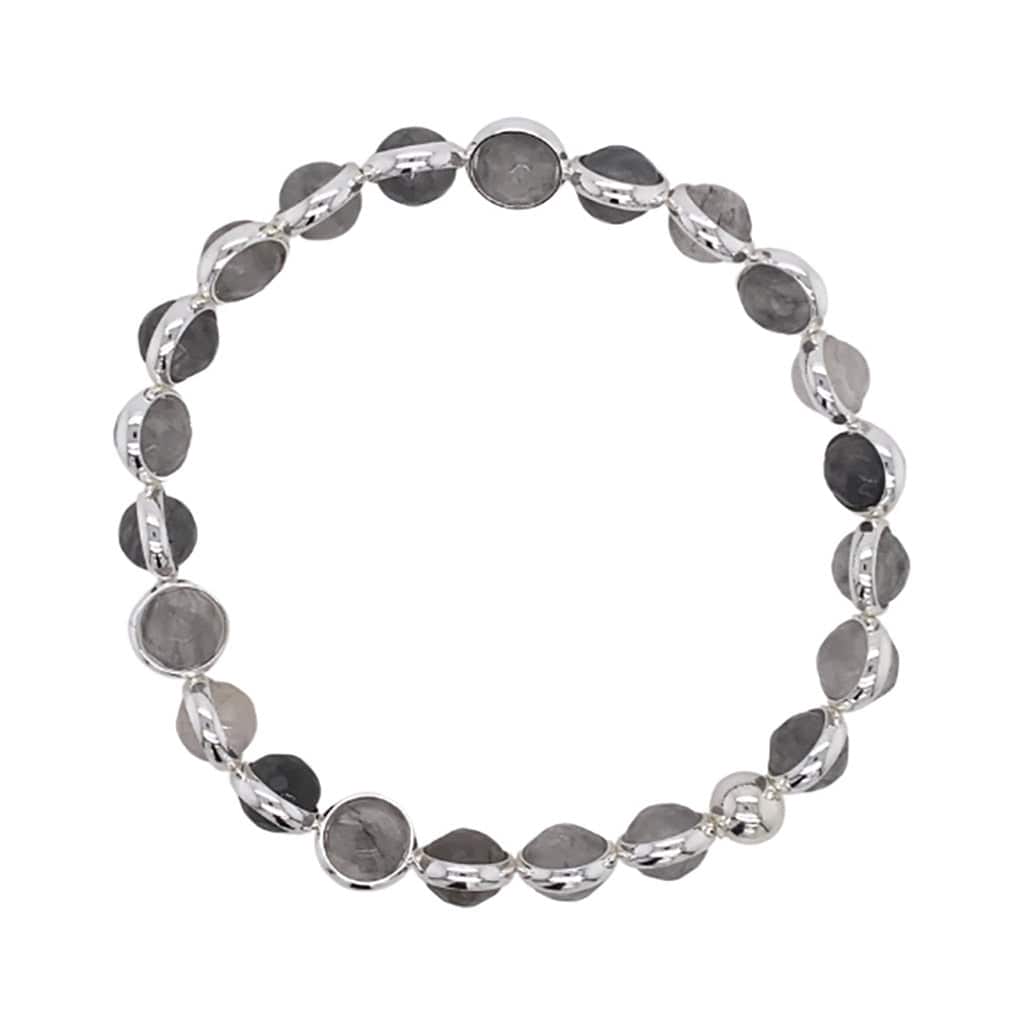 BRETT LAUREN Bracelets Grey Quartz Mini Gemstone Bead Bracelet