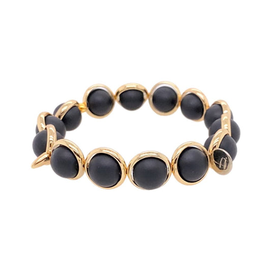 BRETT LAUREN Bracelets Matte Onyx Gemstone Bead Bracelet