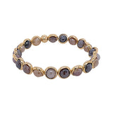 Mystic Brown Agate Faceted Mini Gemstone Bead Bracelet 6 mm (website only)