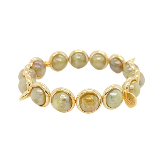 BRETT LAUREN Bracelets Mystic Green Opal Gemstone Bead Bracelet