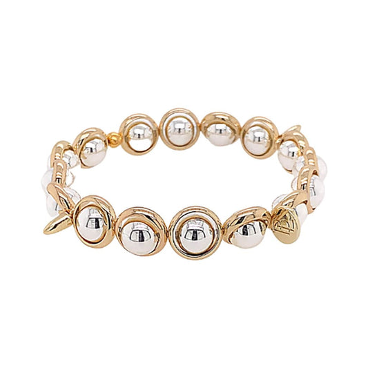 BRETT LAUREN Bracelets Natalie Gold and Silver Bead Bracelet