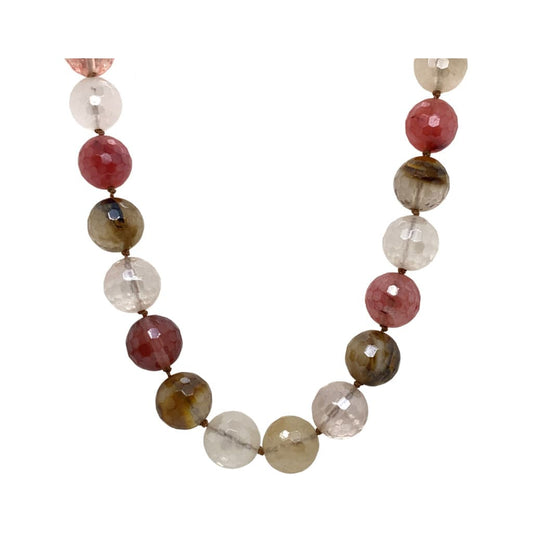 BRETT LAUREN Necklaces Cherry Amber Quartz Silk Knotted Necklace